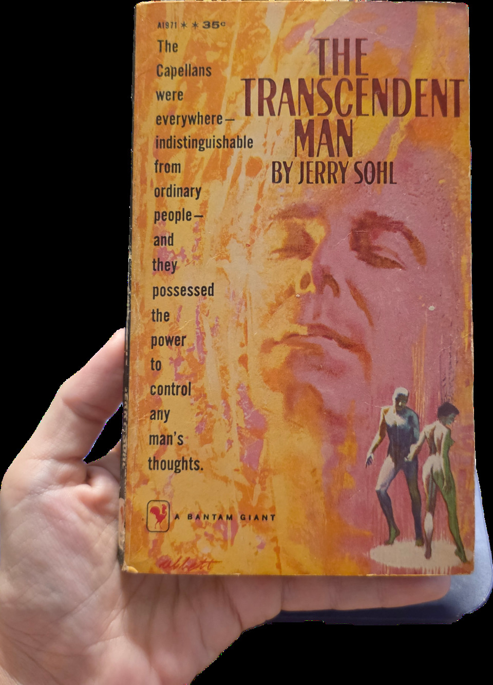 The Transcendent Man by Jerry Sohl Vintage 1959 Bantam Giant Paperback